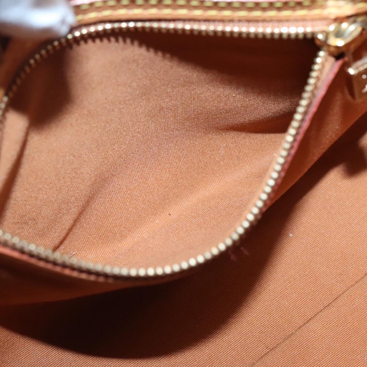 LOUIS VUITTON Monogram Vernis Reade PM Hand Bag Bronze M91146 LV Auth 142262