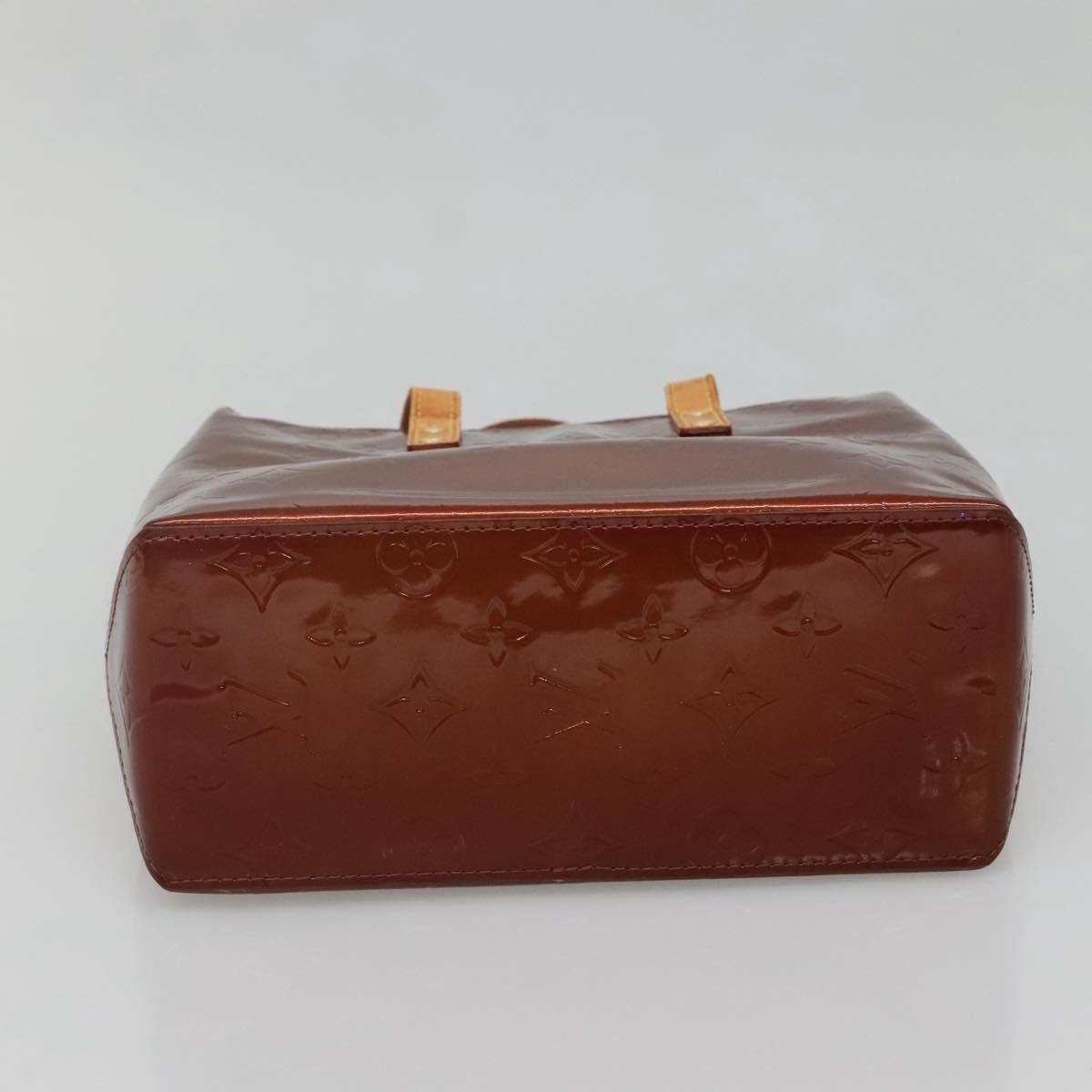 LOUIS VUITTON Monogram Vernis Reade PM Hand Bag Bronze M91146 LV Auth 142262