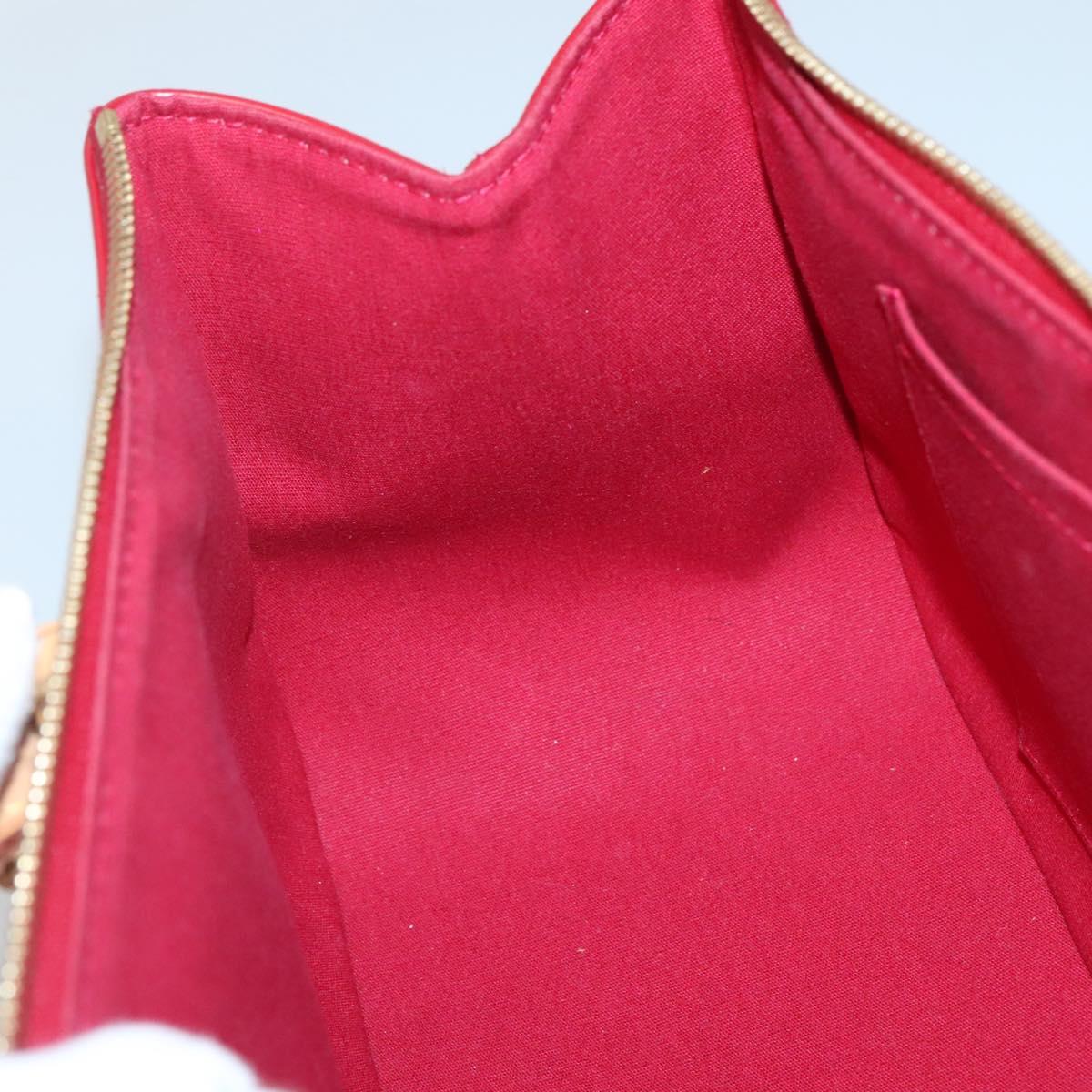 LOUIS VUITTON Vernis Rosewood Avenue Hand Bag Pomme D'amour M93507 Auth 142264