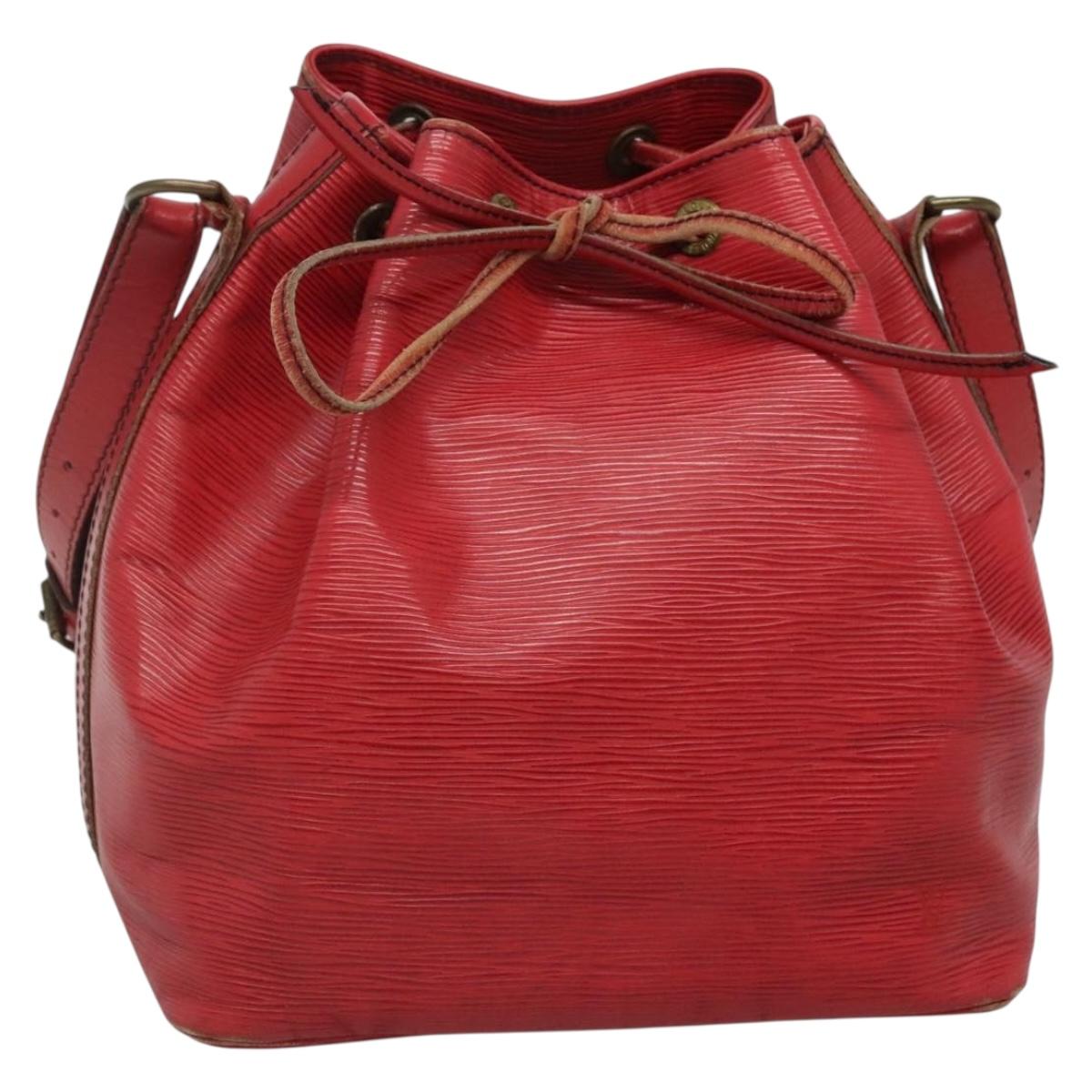 LOUIS VUITTON Epi Petit Noe Shoulder Bag Red M44107 LV Auth 142271