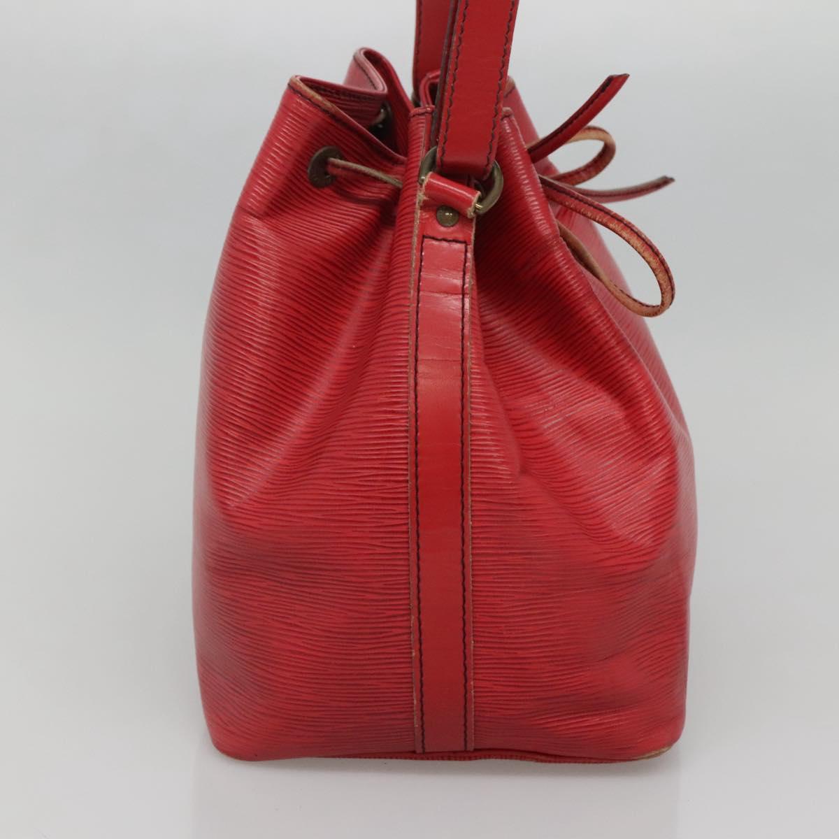 LOUIS VUITTON Epi Petit Noe Shoulder Bag Red M44107 LV Auth 142271