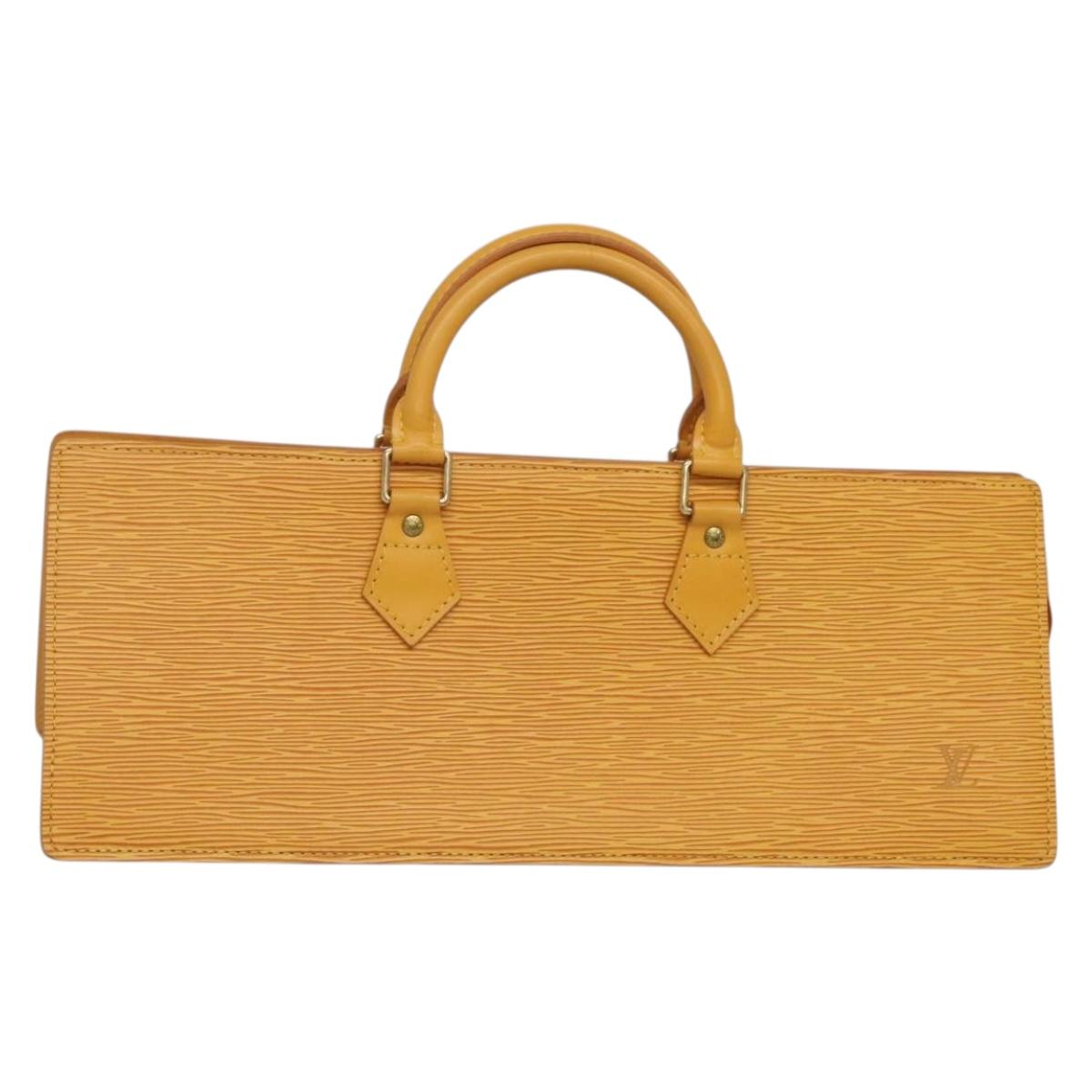 LOUIS VUITTON Epi Sac Triangle Hand Bag Yellow M52099 LV Auth 142272