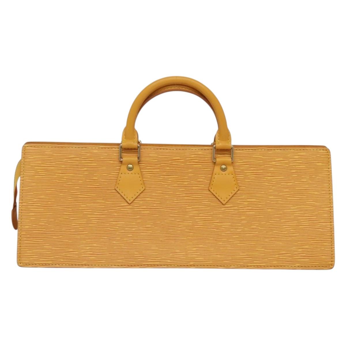 LOUIS VUITTON Epi Sac Triangle Hand Bag Yellow M52099 LV Auth 142272