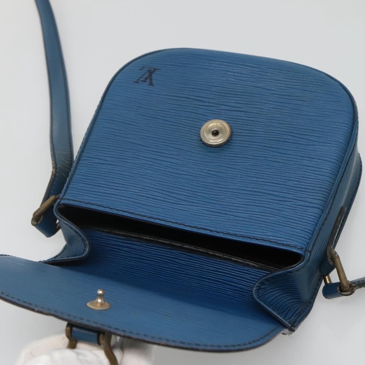 LOUIS VUITTON Epi Saint Cloud PM Shoulder Bag Blue M52195 LV Auth 142273