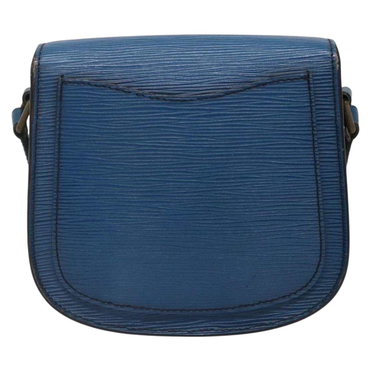 LOUIS VUITTON Epi Saint Cloud PM Shoulder Bag Blue M52195 LV Auth 142273