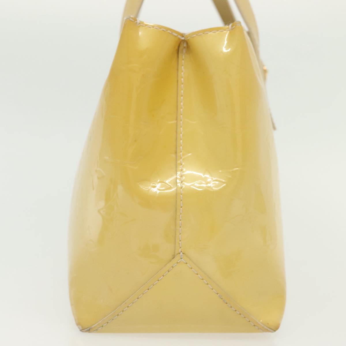 LOUIS VUITTON Monogram Vernis Wilshire PM Hand Bag Broncorail M91452 Auth 142274