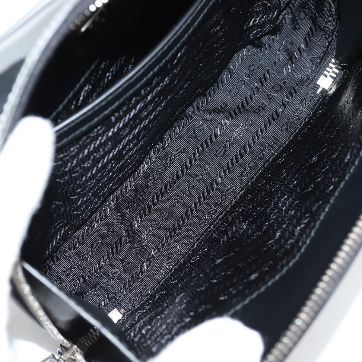 PRADA Shoulder Bag Leather Silver 2VH070 Auth 142285M