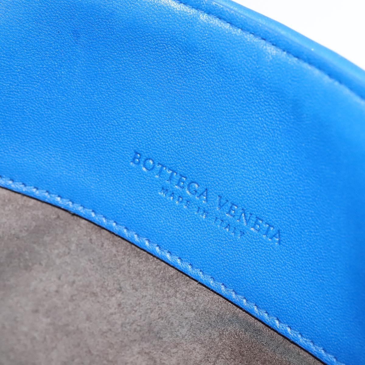 BOTTEGA VENETA INTRECCIATO Shoulder Bag Leather Blue Auth 142290