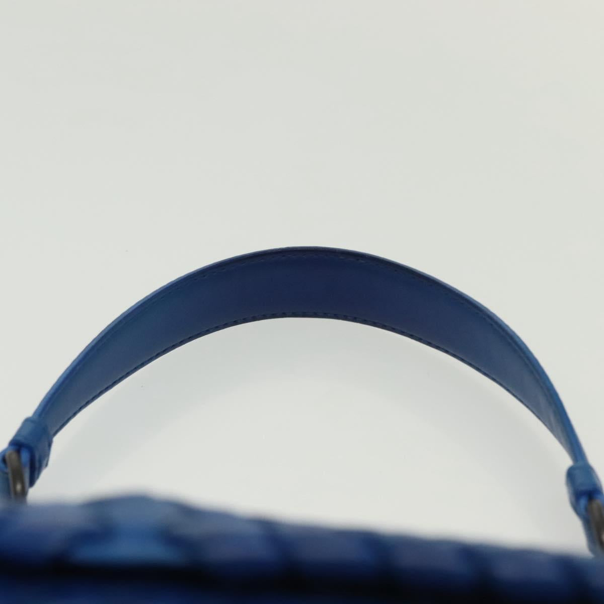 BOTTEGA VENETA INTRECCIATO Shoulder Bag Leather Blue Auth 142290