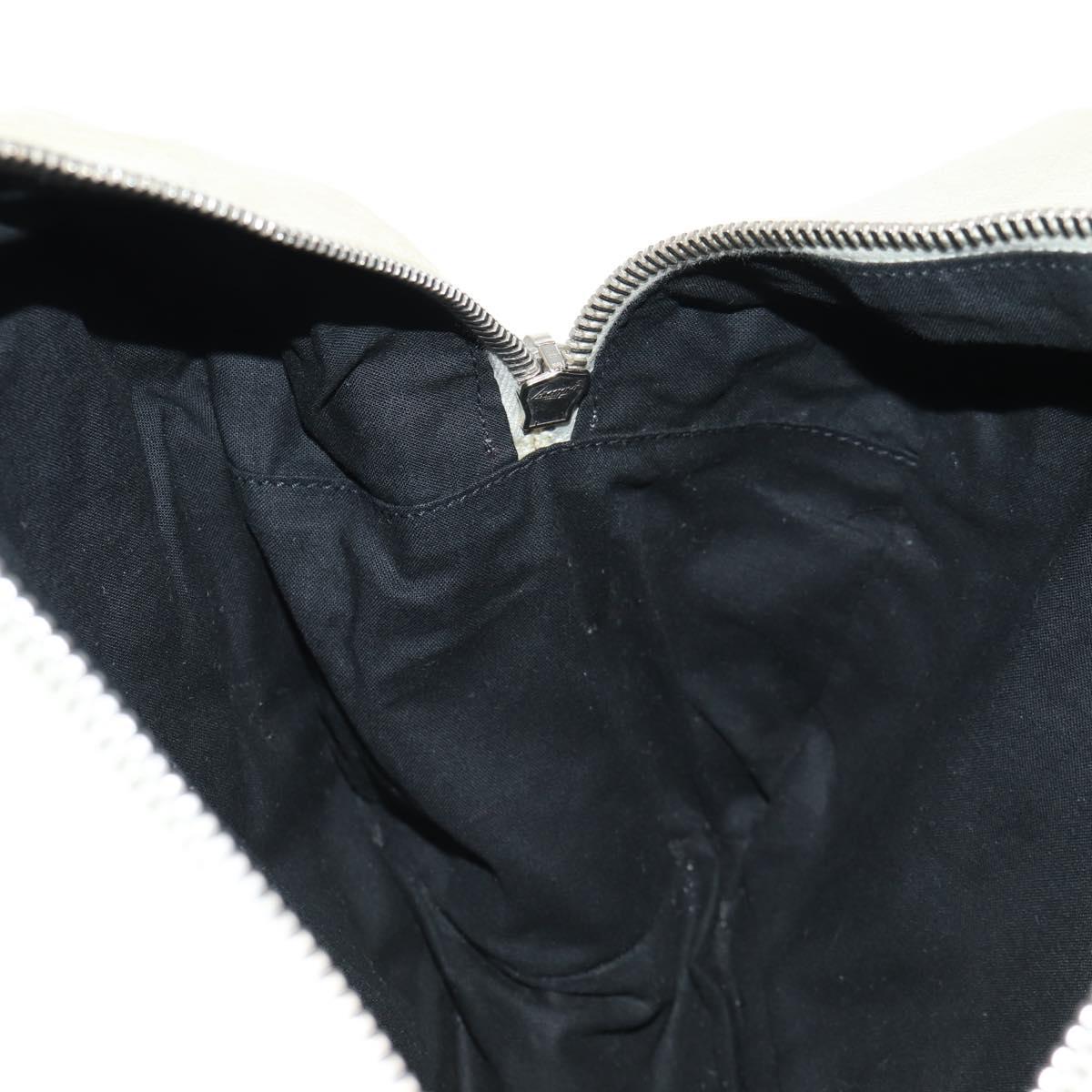 BALENCIAGA The Matelasse Hand Bag Leather Beige Silver 168031 Auth 142293V