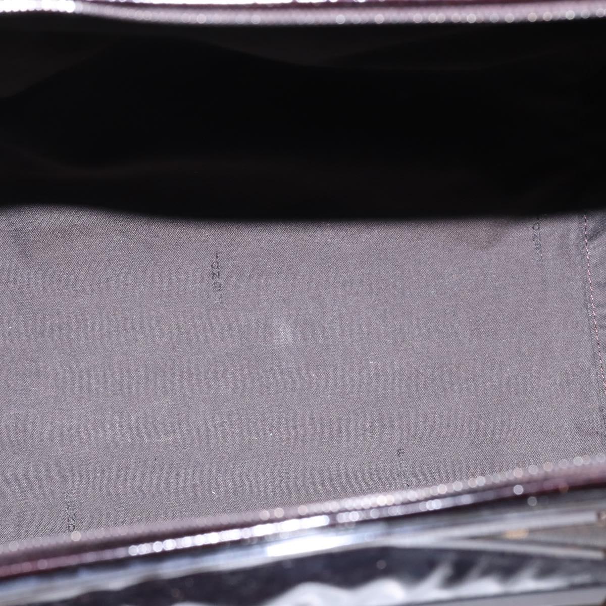 FENDI Zucca Canvas Boston Bag Black Brown Auth 142295