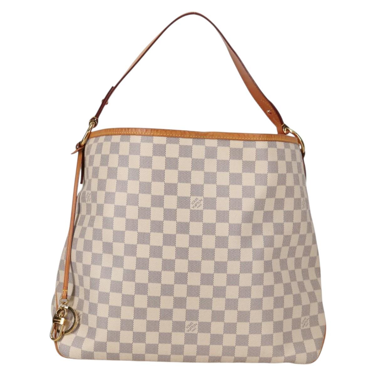LOUIS VUITTON Damier Azur Delightful MM Shoulder Bag N41448 LV Auth 142302V