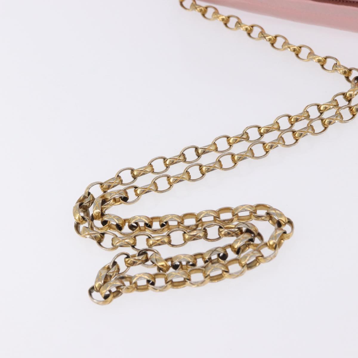 CHANEL Chain Diana Shoulder Bag Leather Pink Gold CC Auth 142311