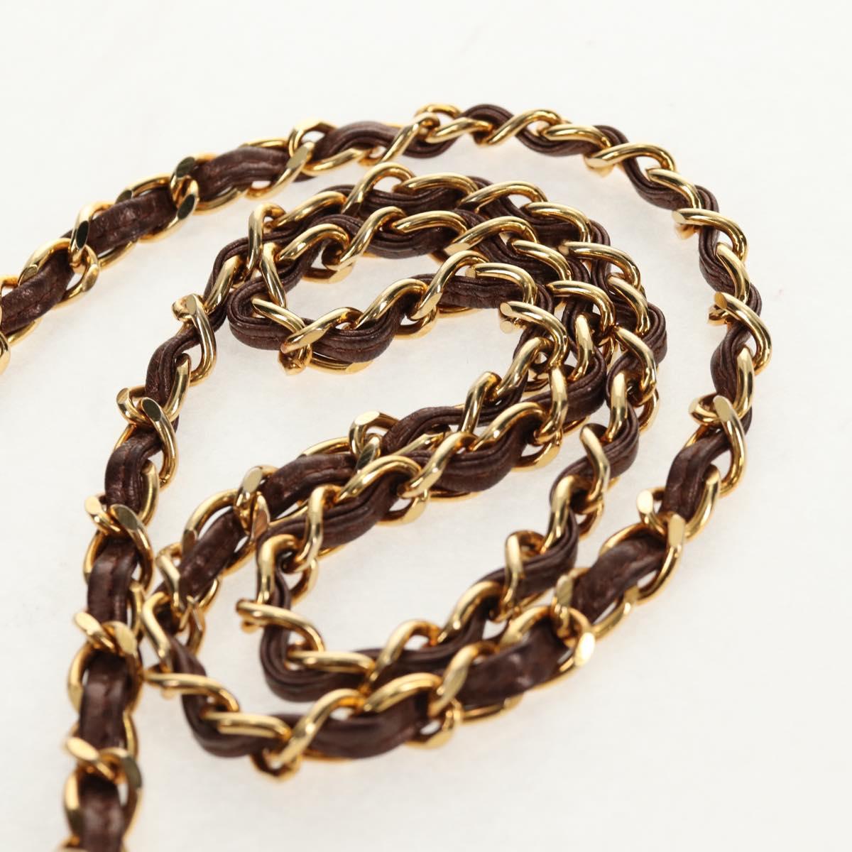 CHANEL COCO Mark Chain Shoulder Bag Caviar Skin Bronze Gold CC Auth 142318V