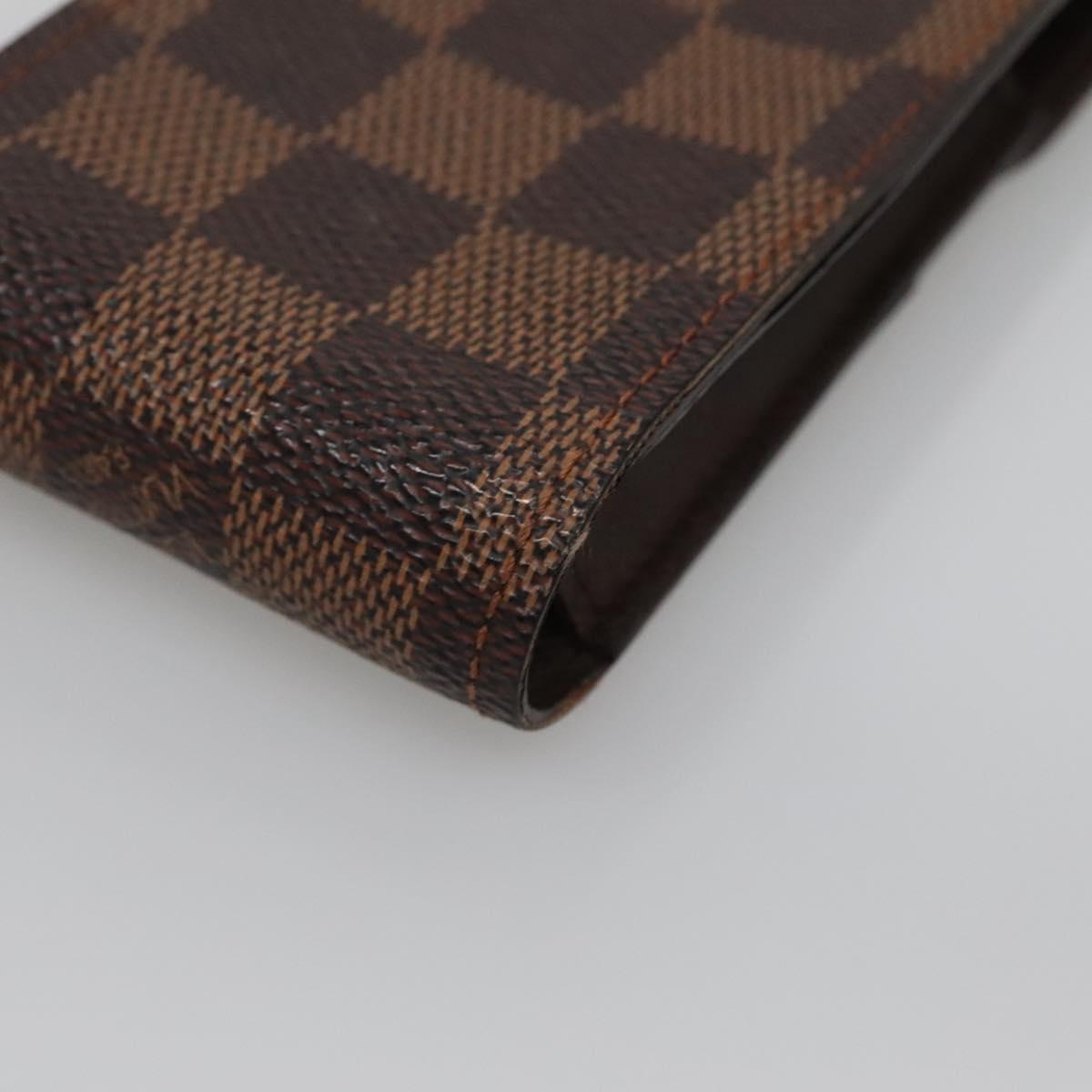LOUIS VUITTON Damier Ebene Etui Cigarette Case N63024 LV Auth 142323