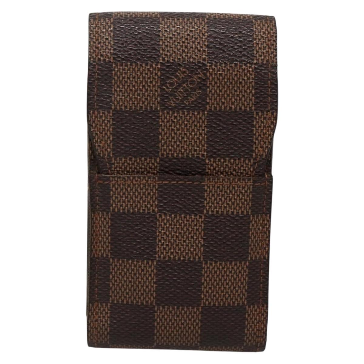 LOUIS VUITTON Damier Ebene Etui Cigarette Case N63024 LV Auth 142323
