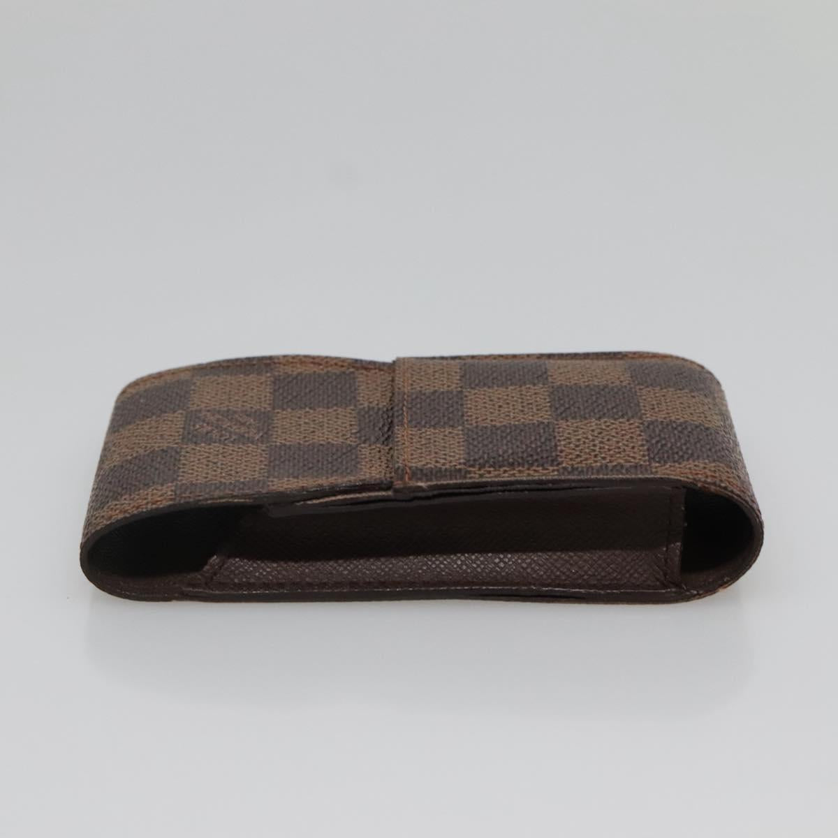 LOUIS VUITTON Damier Ebene Etui Cigarette Case N63024 LV Auth 142323