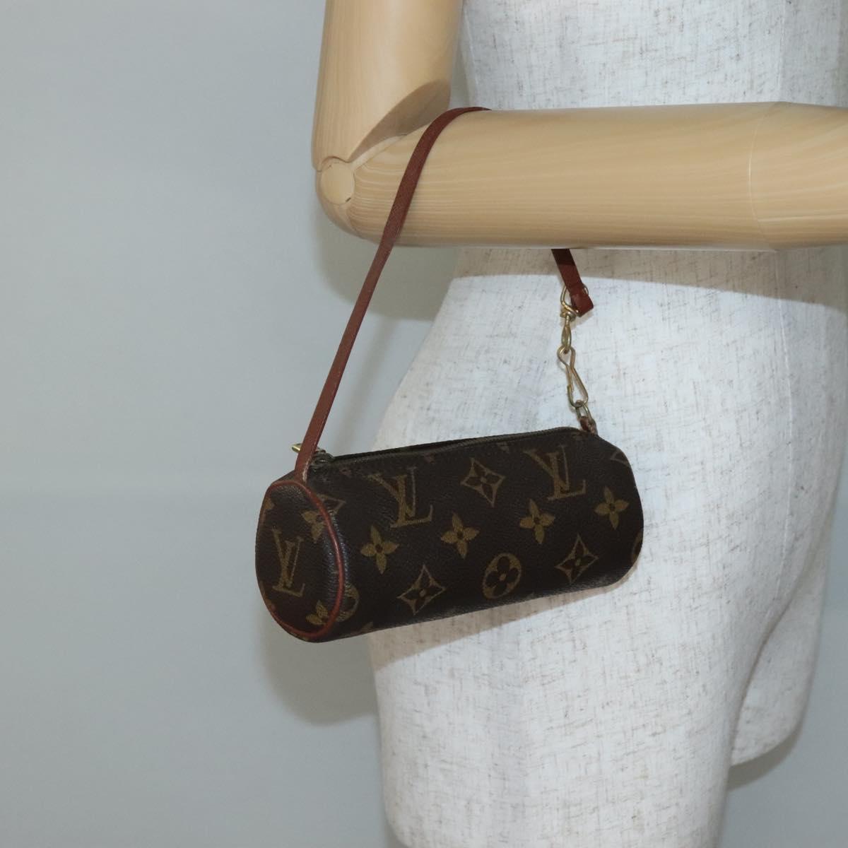 LOUIS VUITTON Monogram Papillon Pouch LV Auth 142327