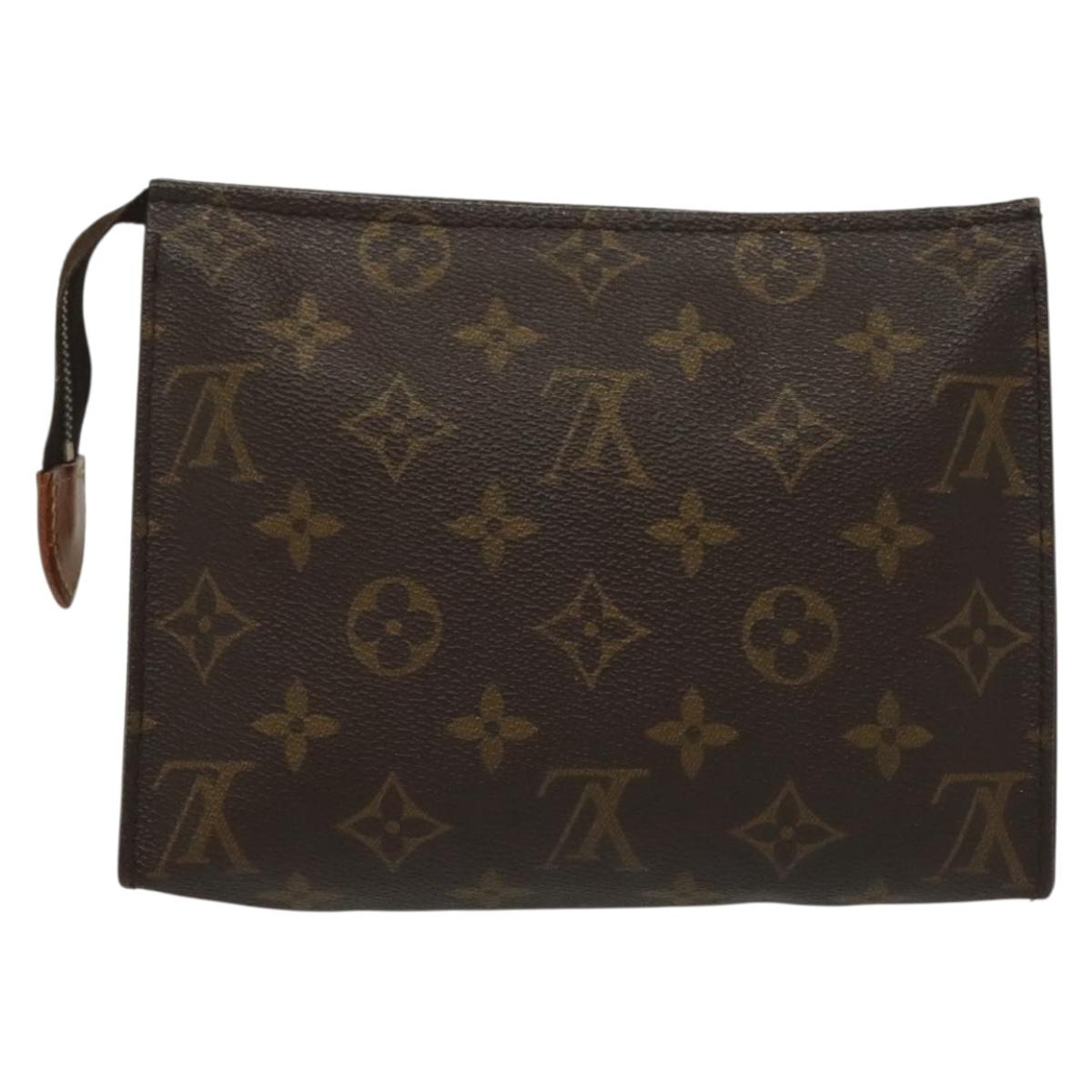 LOUIS VUITTON Monogram Poche Toilette 19 Pouch M47544 LV Auth 142328