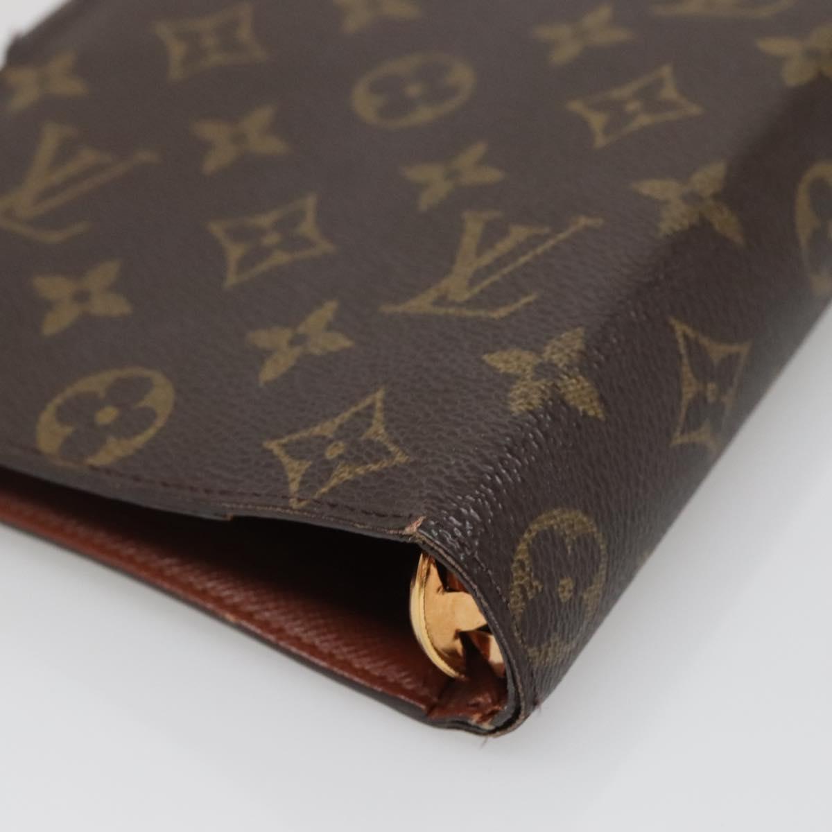 LOUIS VUITTON Monogram Agenda MM Day Planner Cover R20105 LV Auth 142337
