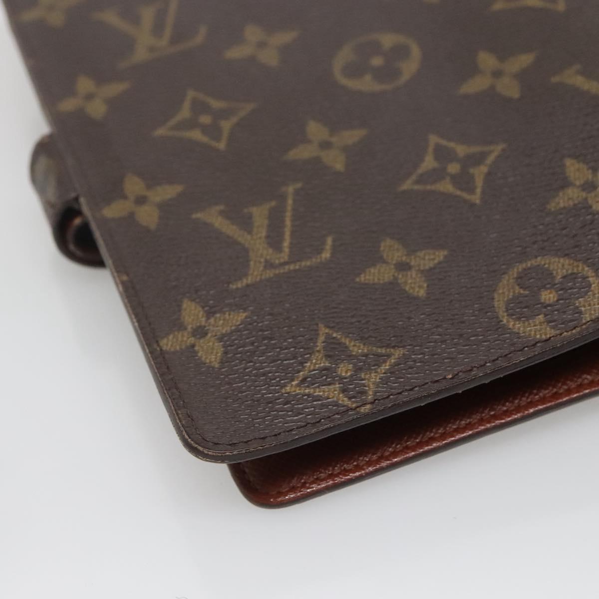 LOUIS VUITTON Monogram Agenda MM Day Planner Cover R20105 LV Auth 142337
