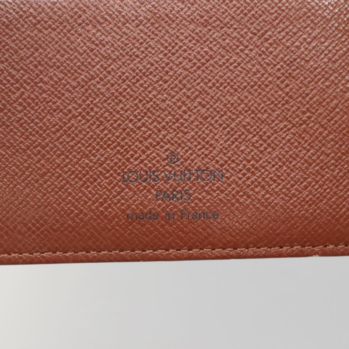 LOUIS VUITTON Monogram Agenda MM Day Planner Cover R20105 LV Auth 142337