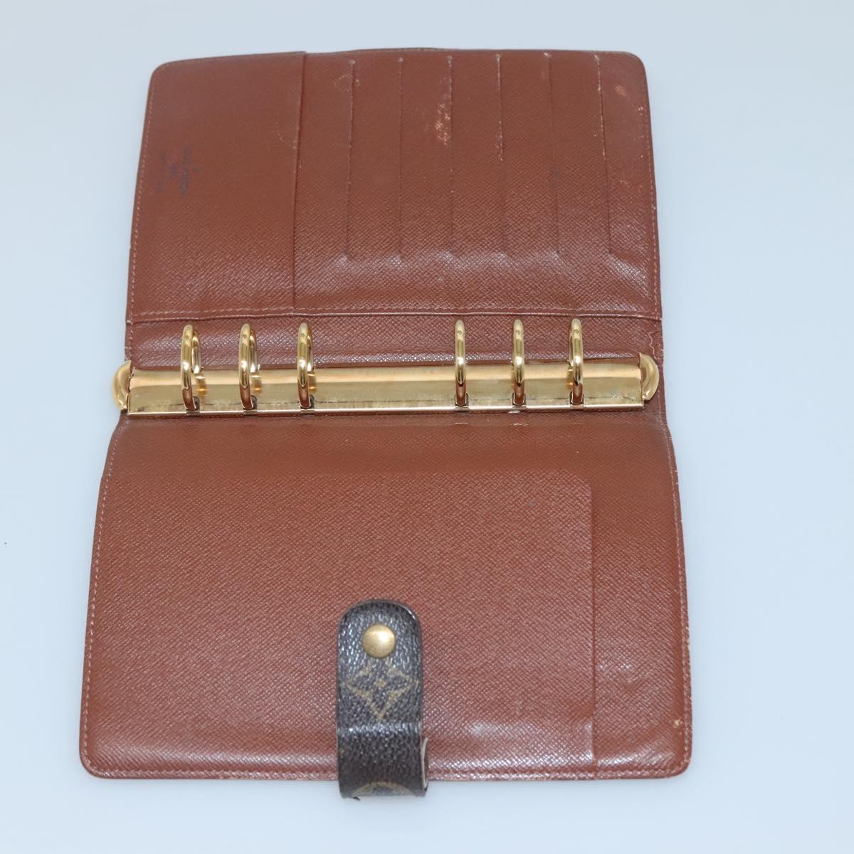 LOUIS VUITTON Monogram Agenda MM Day Planner Cover R20105 LV Auth 142337