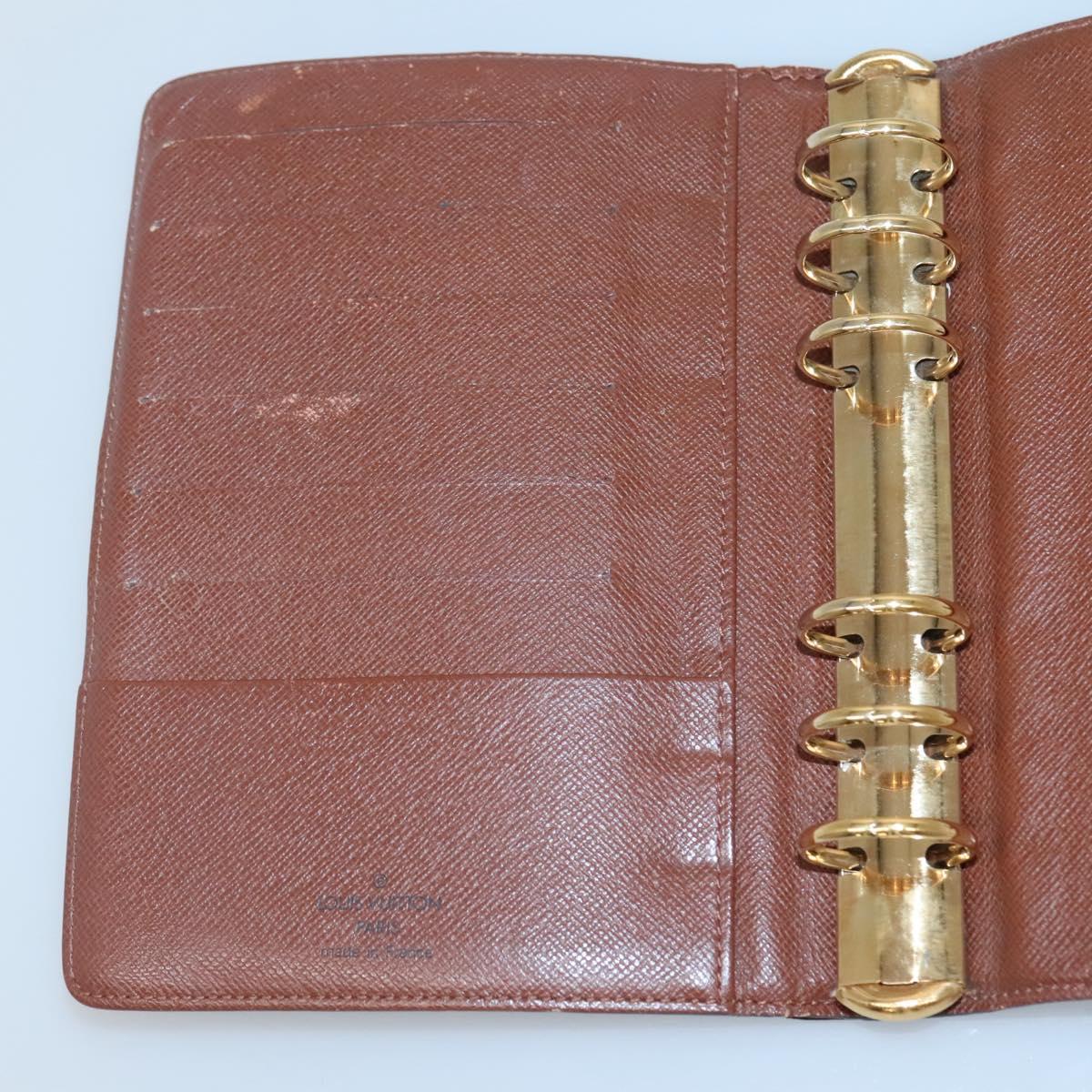 LOUIS VUITTON Monogram Agenda MM Day Planner Cover R20105 LV Auth 142337