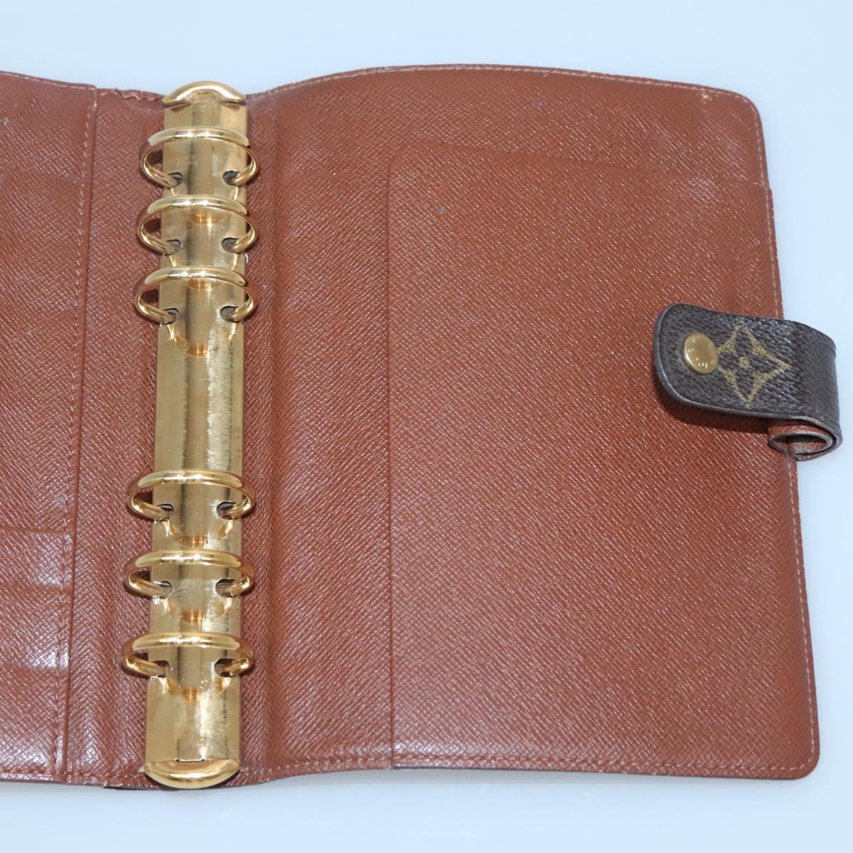 LOUIS VUITTON Monogram Agenda MM Day Planner Cover R20105 LV Auth 142337