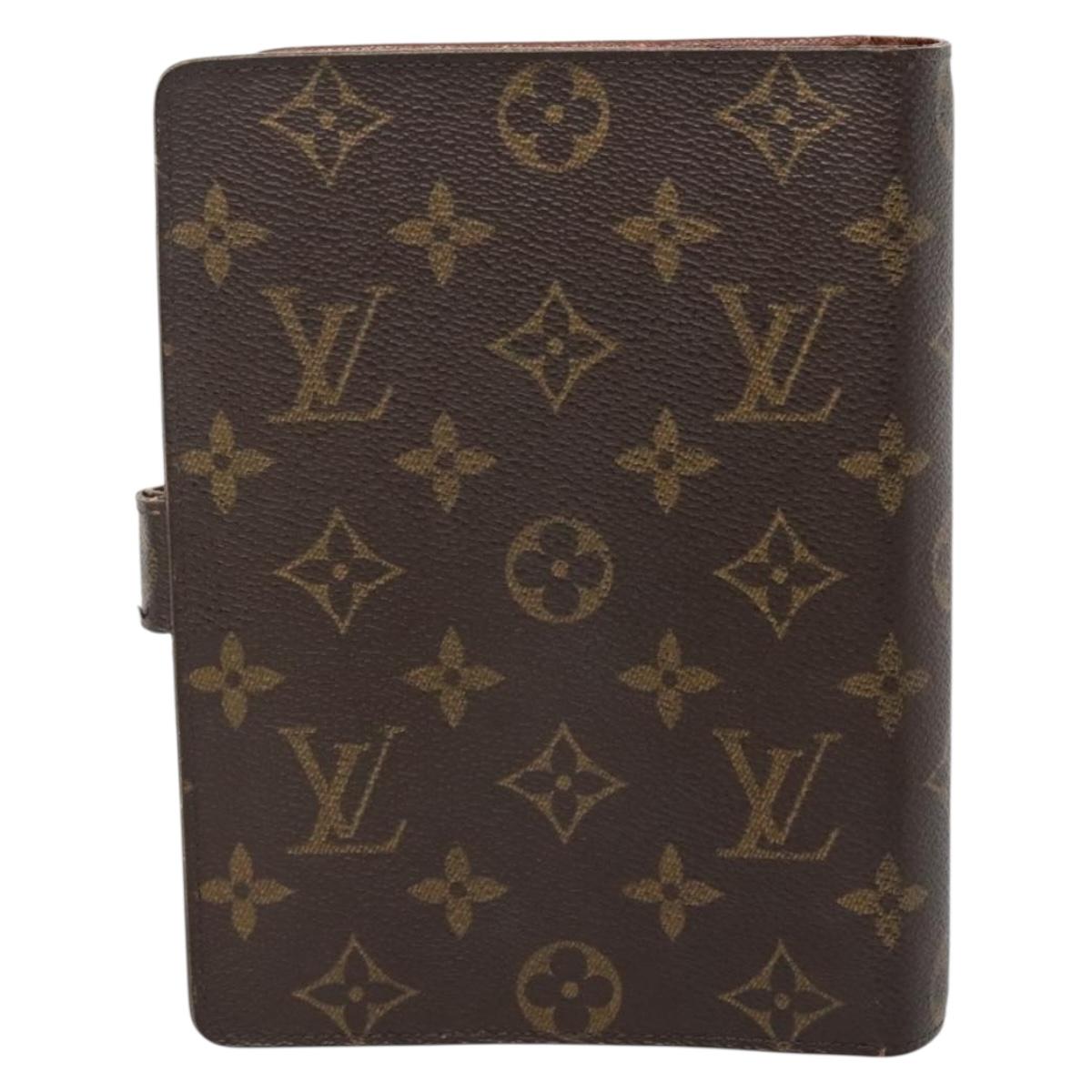 LOUIS VUITTON Monogram Agenda MM Day Planner Cover R20105 LV Auth 142337