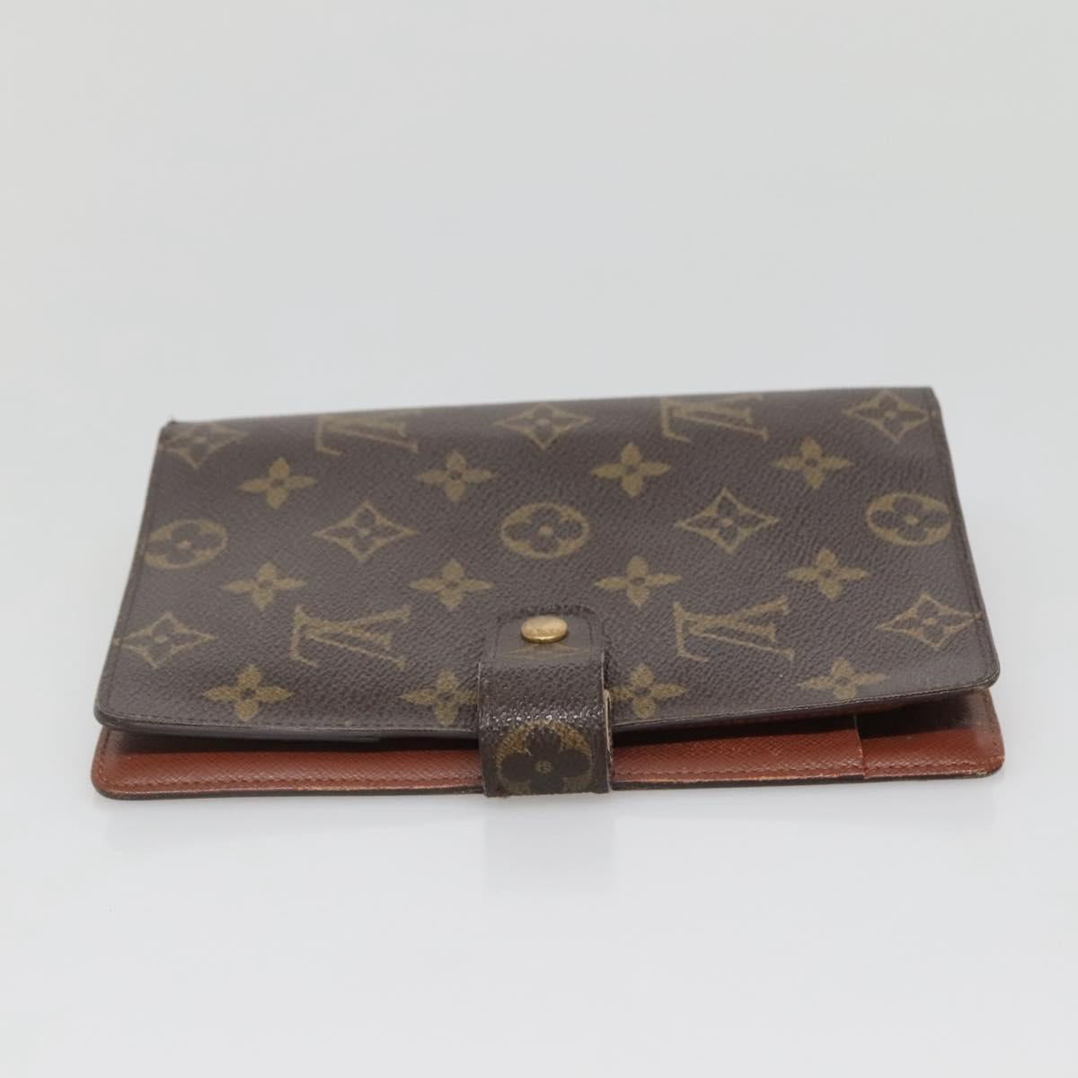 LOUIS VUITTON Monogram Agenda MM Day Planner Cover R20105 LV Auth 142337