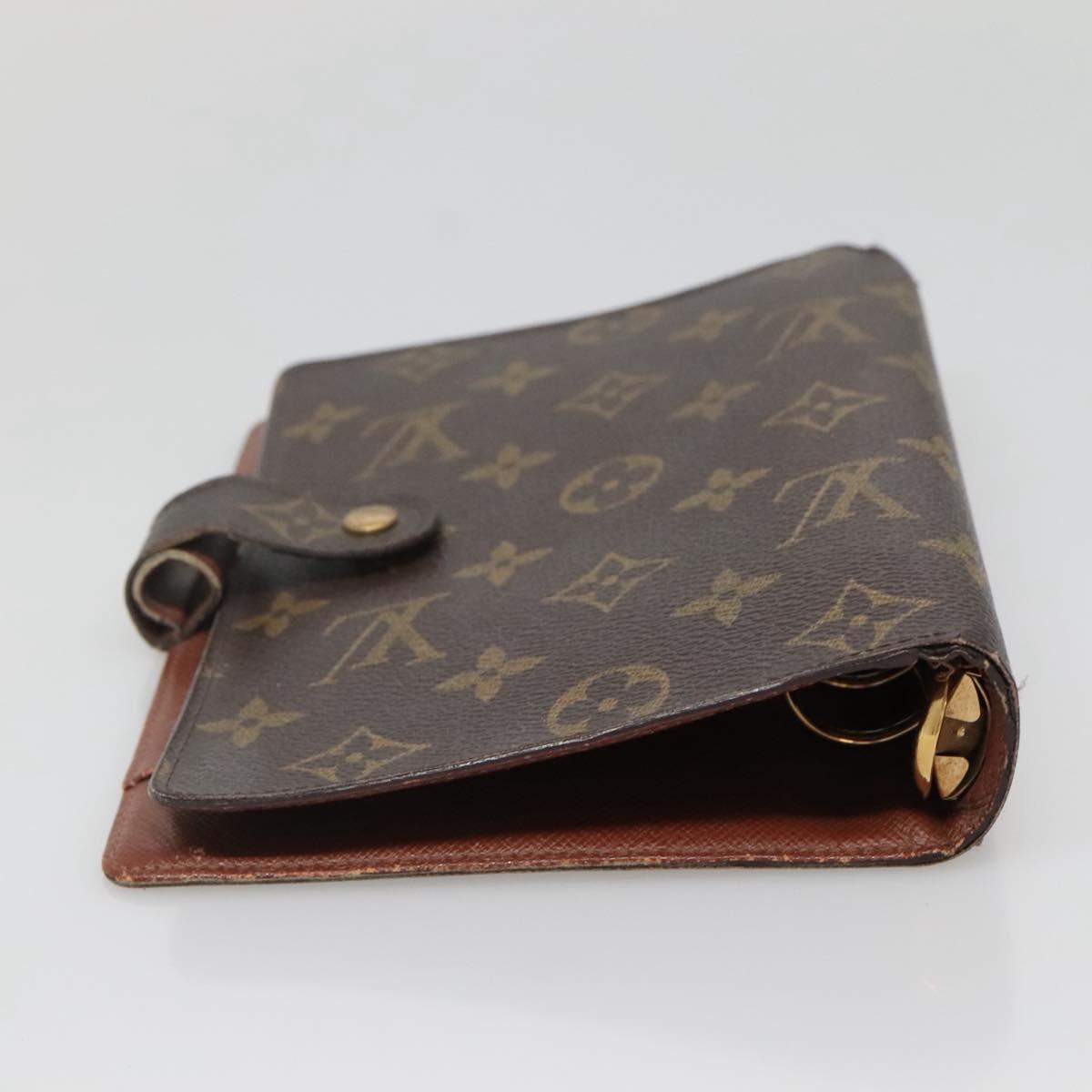 LOUIS VUITTON Monogram Agenda MM Day Planner Cover R20105 LV Auth 142337