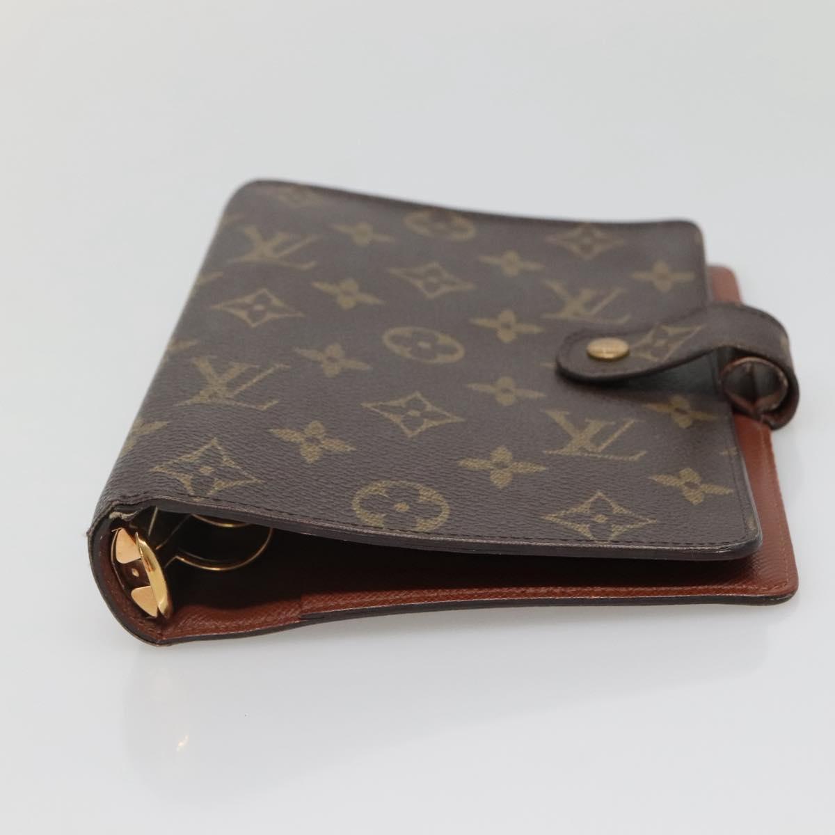 LOUIS VUITTON Monogram Agenda MM Day Planner Cover R20105 LV Auth 142337