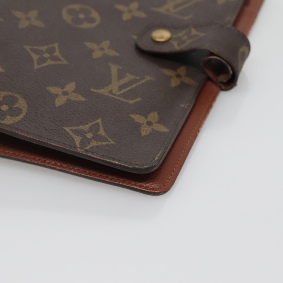 LOUIS VUITTON Monogram Agenda MM Day Planner Cover R20105 LV Auth 142337