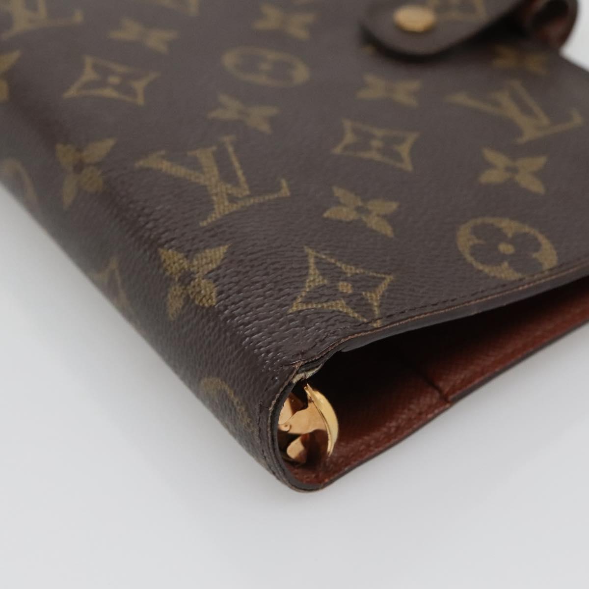 LOUIS VUITTON Monogram Agenda MM Day Planner Cover R20105 LV Auth 142337