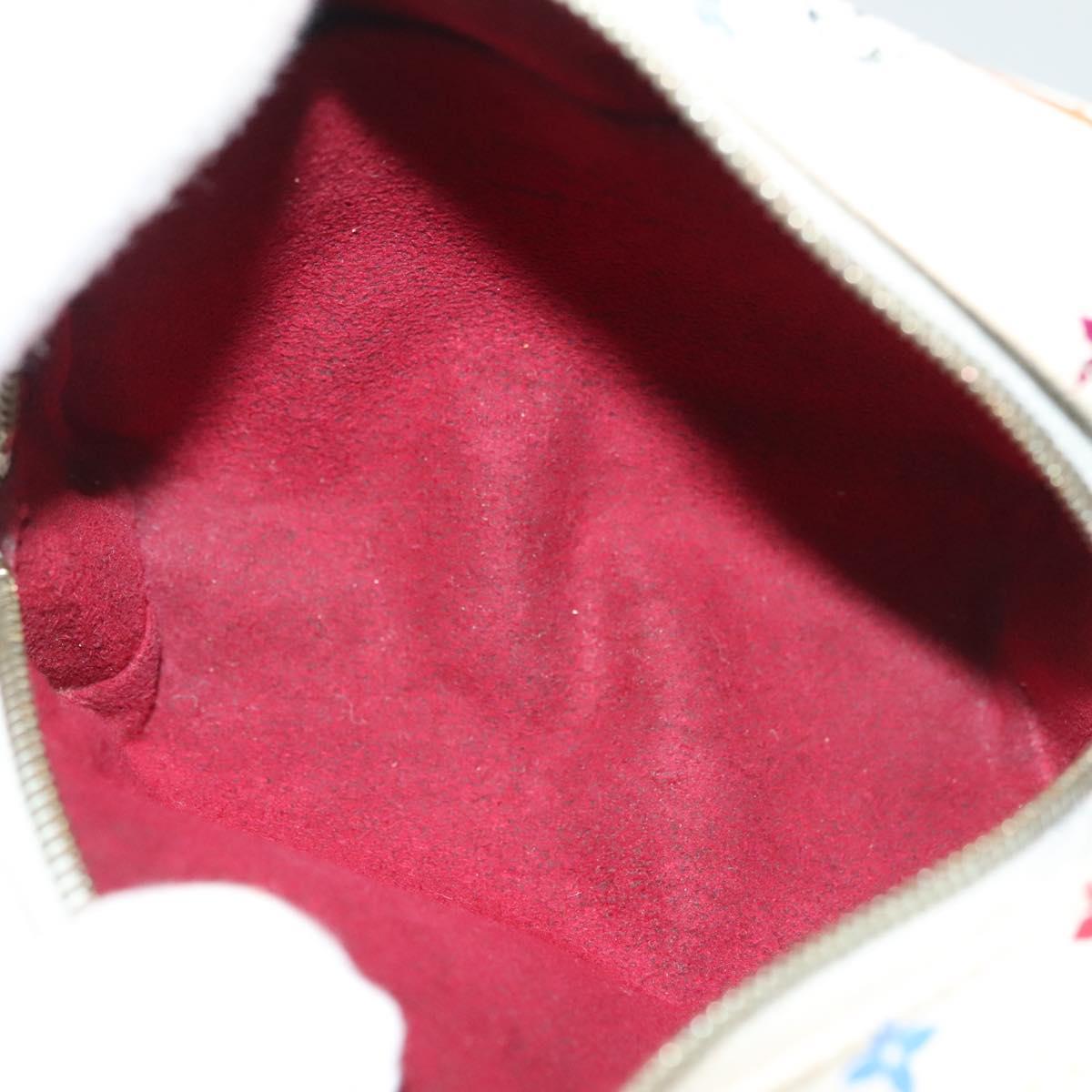 LOUIS VUITTON Monogram Multicolor Trousse Wapity Pouch White M58033 Auth 142339