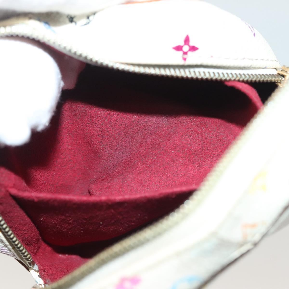 LOUIS VUITTON Monogram Multicolor Trousse Wapity Pouch White M58033 Auth 142339