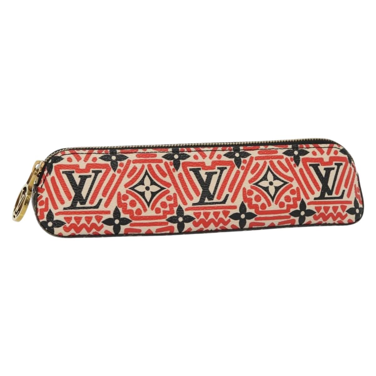 LOUIS VUITTON Giant Crafty Trousse Elizabeth Pen Case Red GI0498 LV Auth 142342