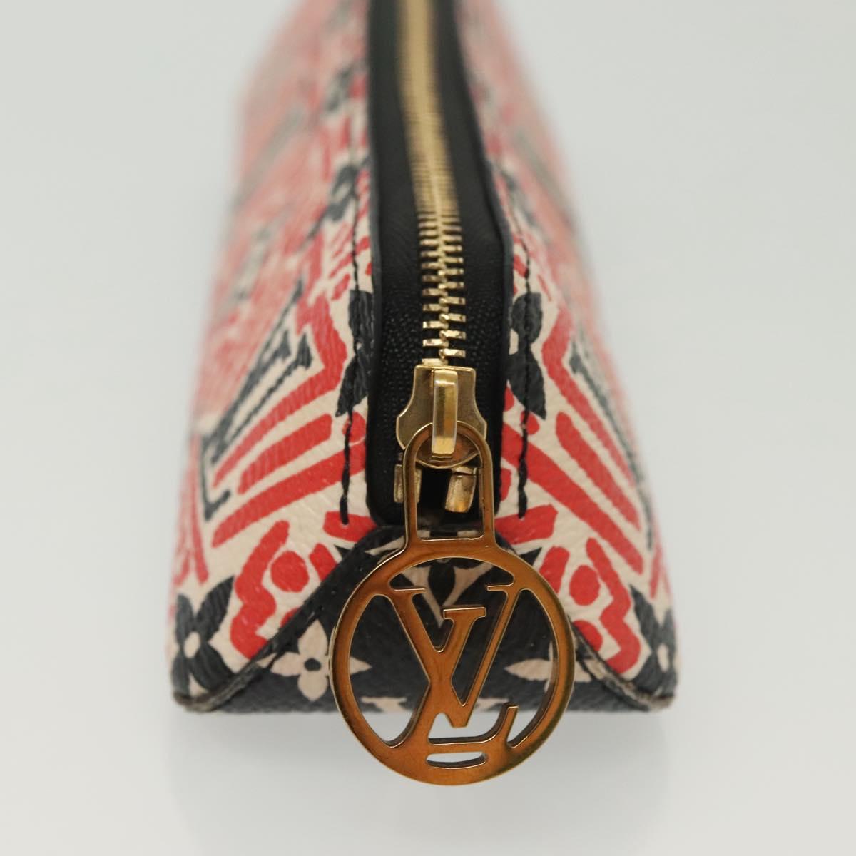 LOUIS VUITTON Giant Crafty Trousse Elizabeth Pen Case Red GI0498 LV Auth 142342