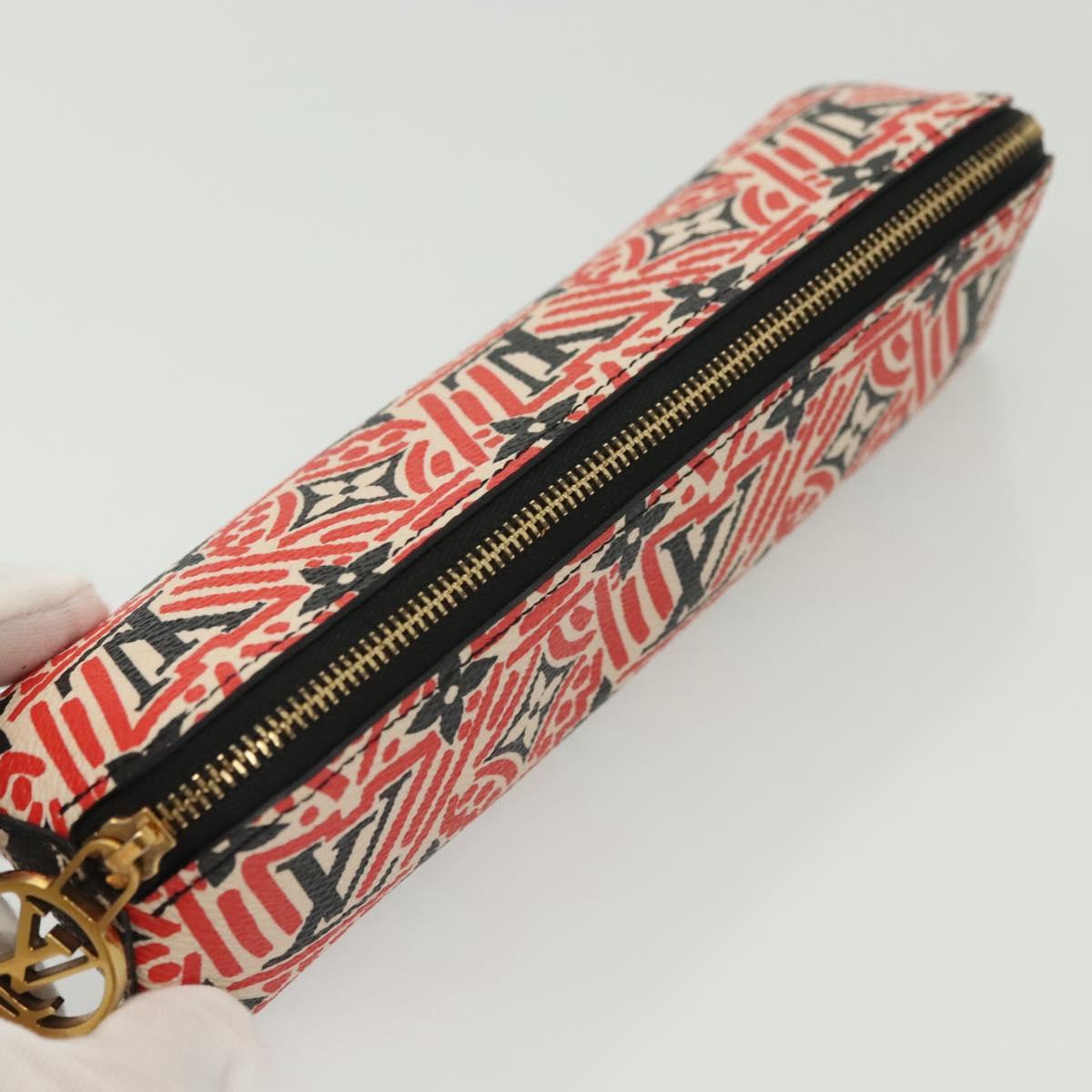 LOUIS VUITTON Giant Crafty Trousse Elizabeth Pen Case Red GI0498 LV Auth 142342