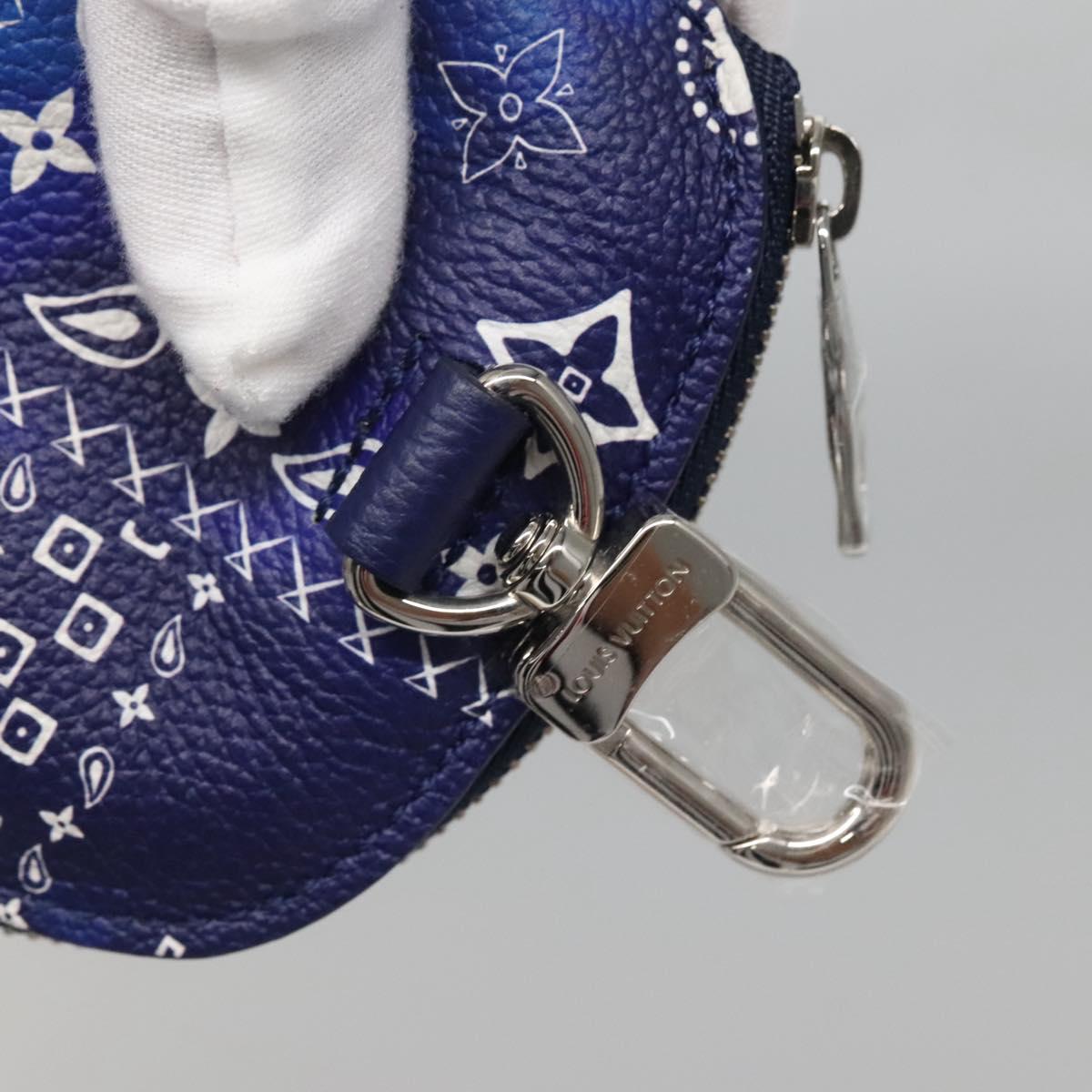 LOUIS VUITTON Monogram Bandana HIGH 5 Pouch White Blue M81410 LV Auth 142343M