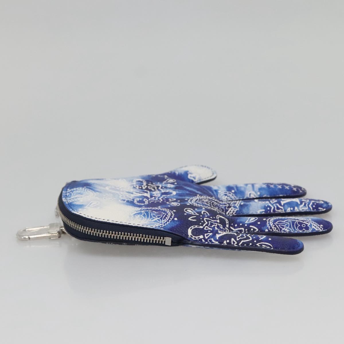 LOUIS VUITTON Monogram Bandana HIGH 5 Pouch White Blue M81410 LV Auth 142343M