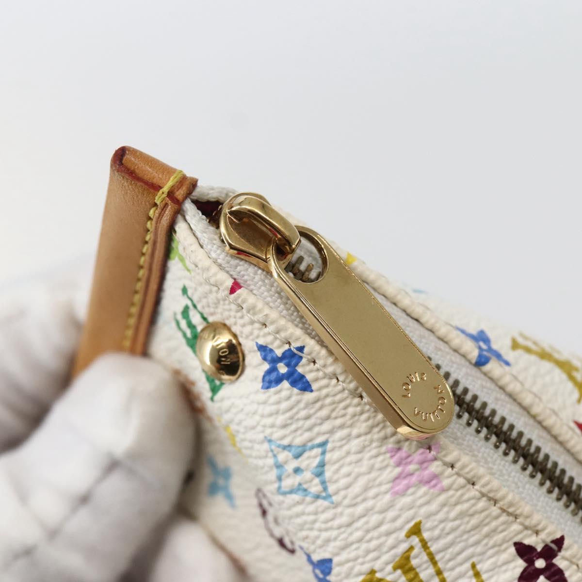 LOUIS VUITTON Monogram Multicolor Berlango Coin Purse White M58028 Auth 142348V
