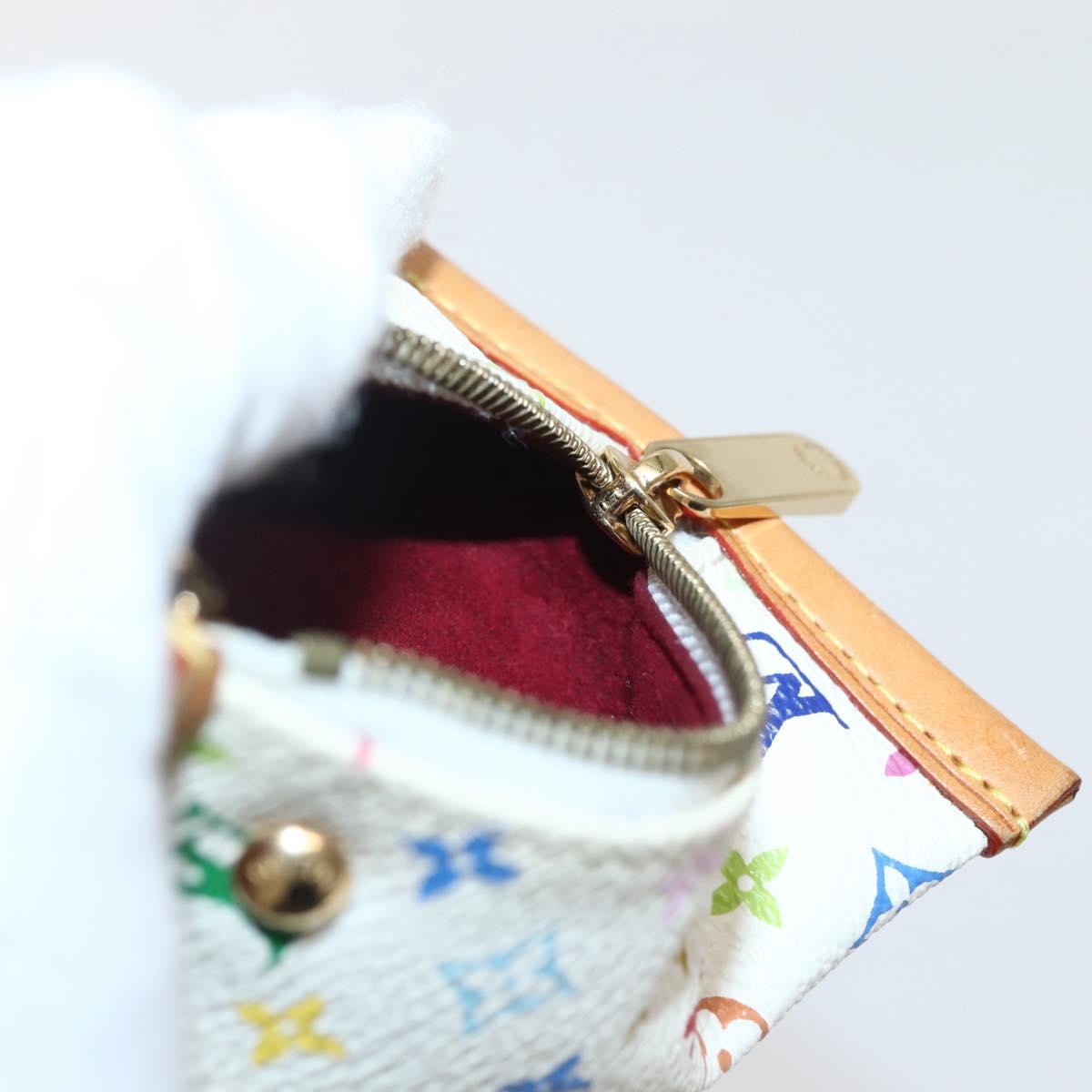 LOUIS VUITTON Monogram Multicolor Berlango Coin Purse White M58028 Auth 142348V