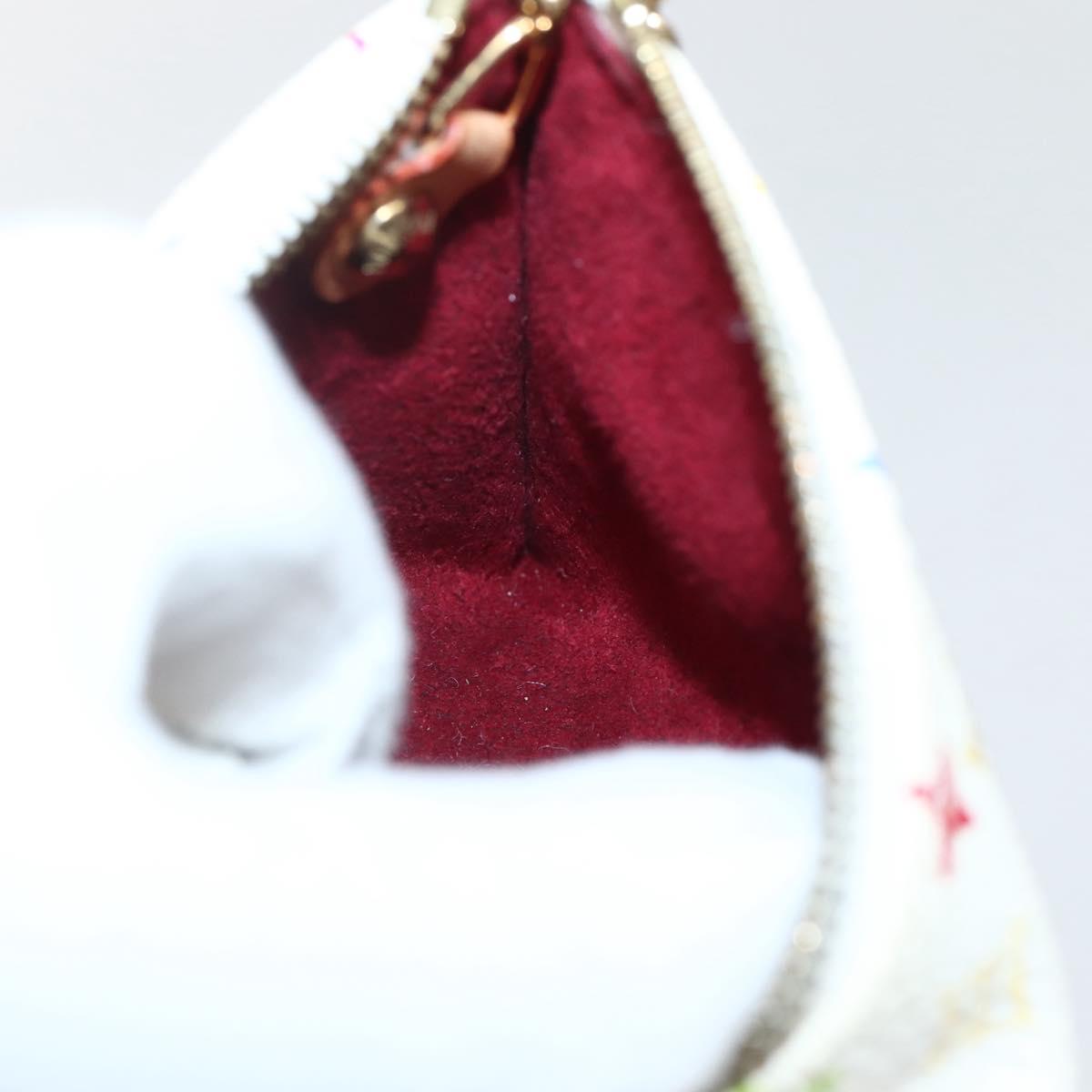 LOUIS VUITTON Monogram Multicolor Berlango Coin Purse White M58028 Auth 142348V