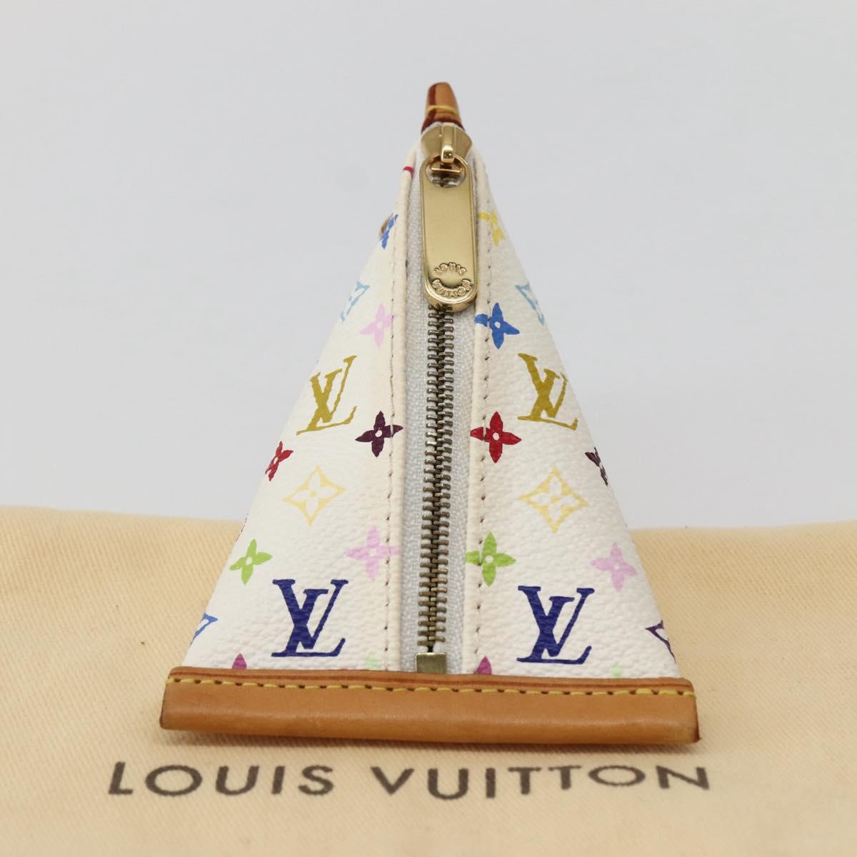 LOUIS VUITTON Monogram Multicolor Berlango Coin Purse White M58028 Auth 142348V