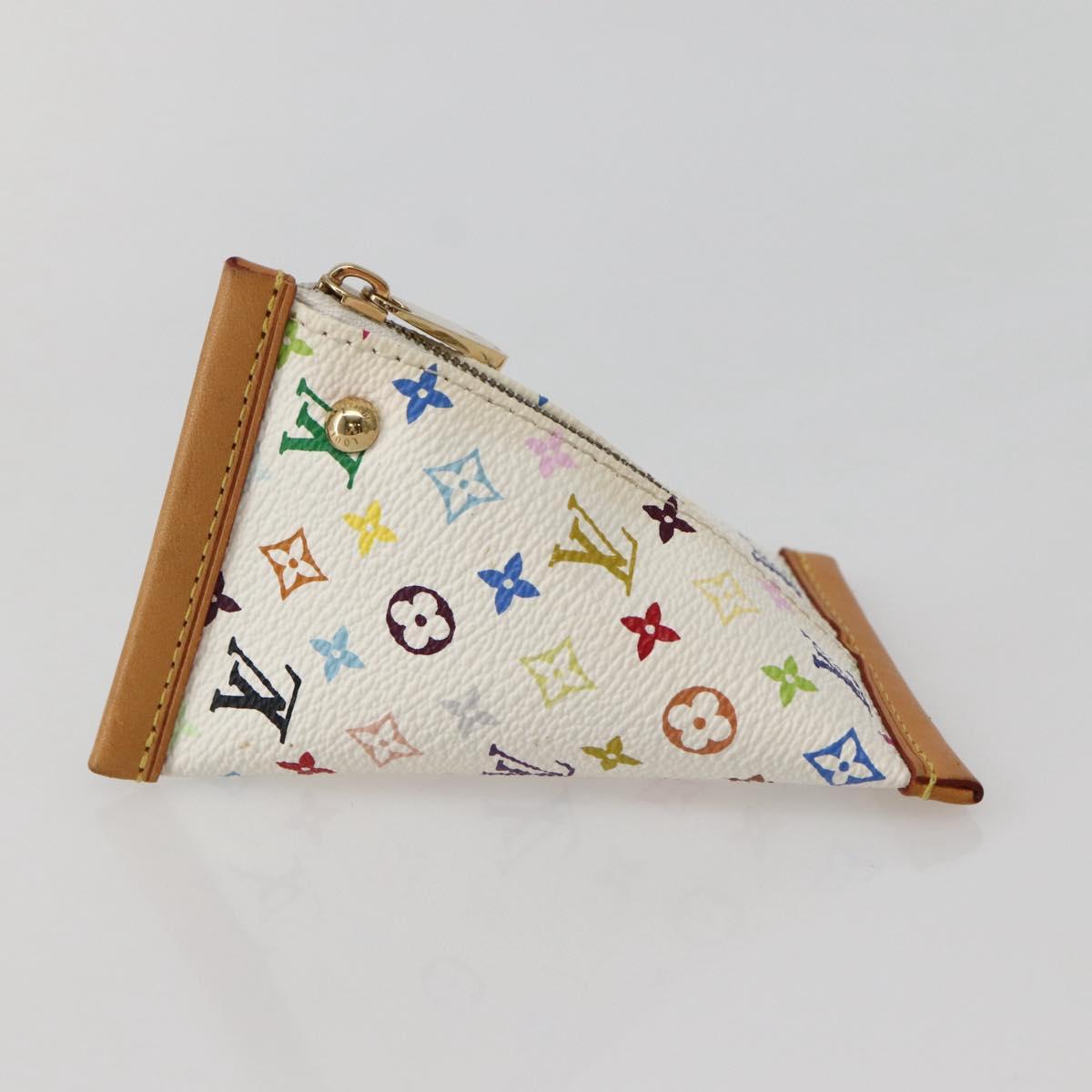 LOUIS VUITTON Monogram Multicolor Berlango Coin Purse White M58028 Auth 142348V