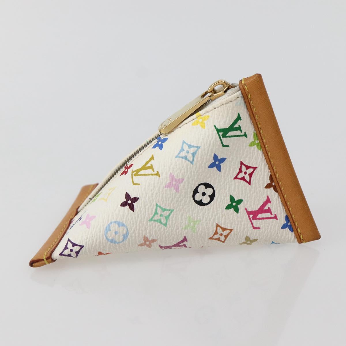 LOUIS VUITTON Monogram Multicolor Berlango Coin Purse White M58028 Auth 142348V