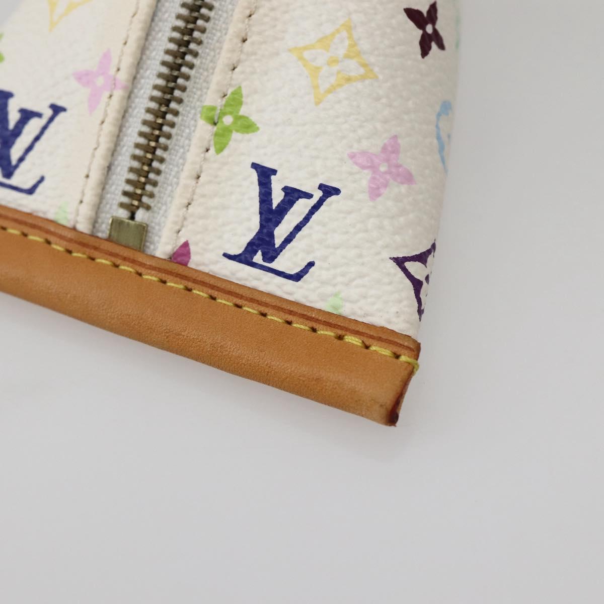 LOUIS VUITTON Monogram Multicolor Berlango Coin Purse White M58028 Auth 142348V