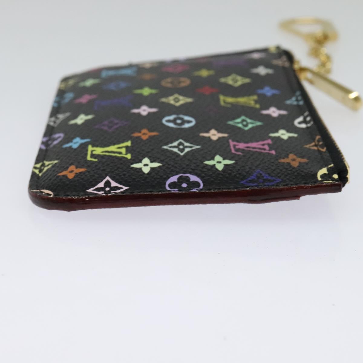 LOUIS VUITTON Multicolor Pochette ClesNM Coin Purse Black M60279 LV Auth 142349